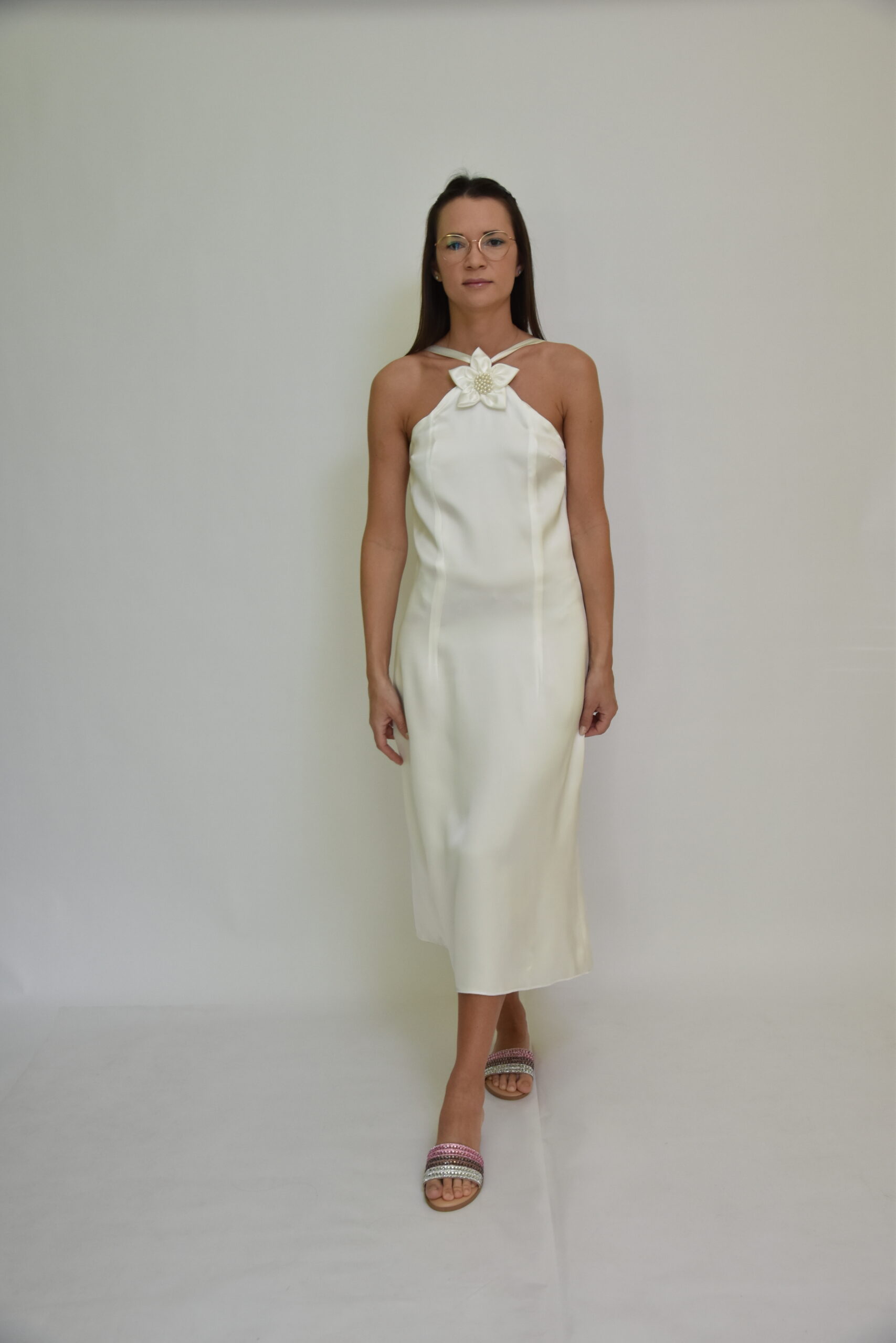 Haljina od svile sa cvetom - Image 2